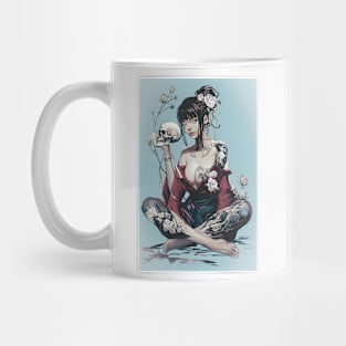 Geisha and skull 6603 Mug